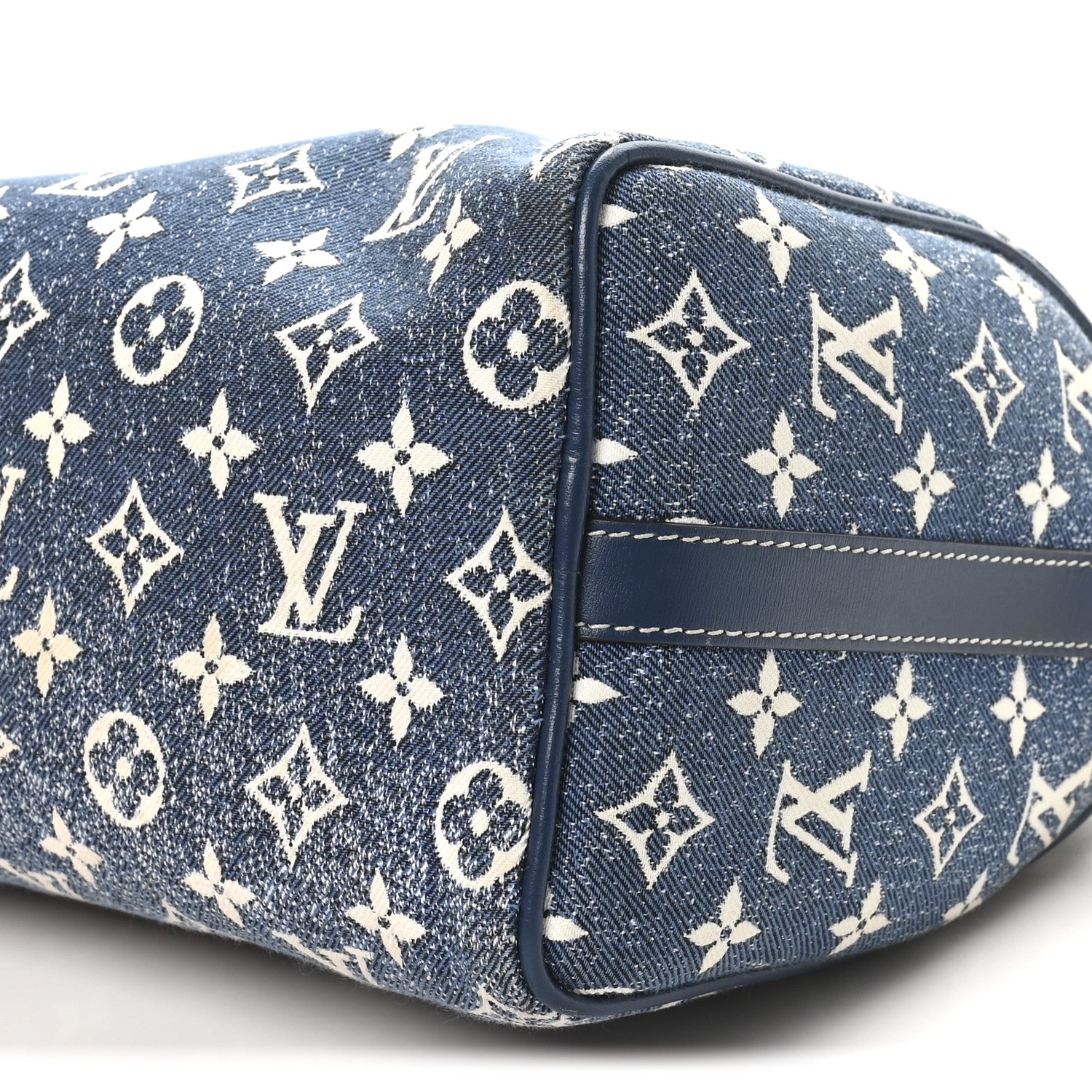 Louis Vuitton Monogram Jacquard Denim Speedy Bandouliere 25 Bleu 9 of 11