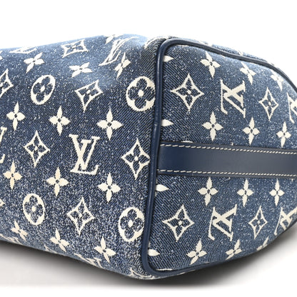 Louis Vuitton Monogram Jacquard Denim Speedy Bandouliere 25 Bleu 9 of 11