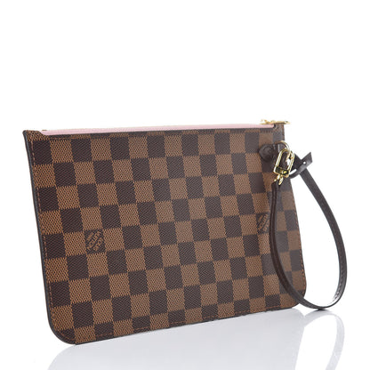 Louis Vuitton Damier Ebene Neverfull MM GM Pochette Rose Ballerine 3 of 9