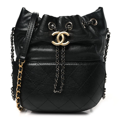 Chanel Calfskin Quilted Small Gabrielle Bucket Black 1 of 10