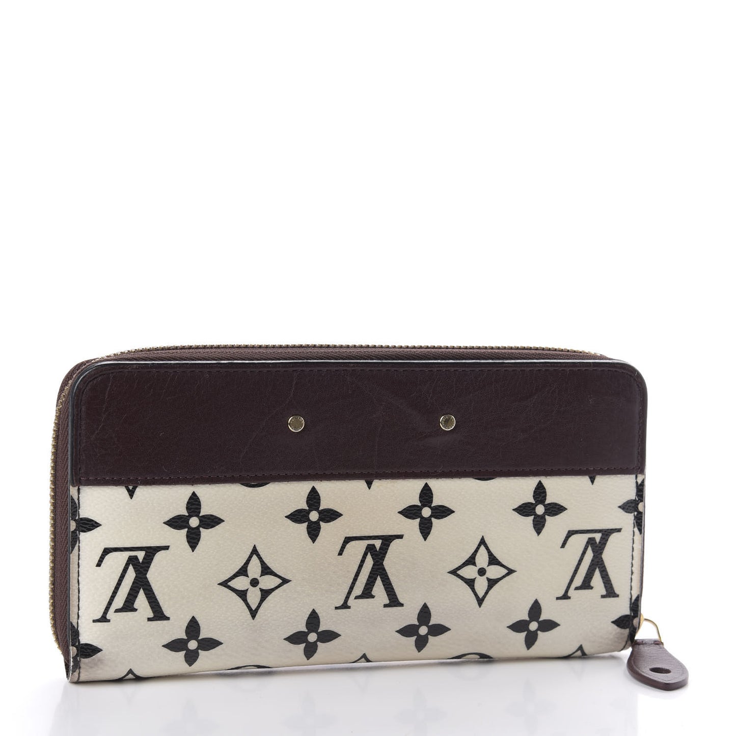 Calfskin Monogram Gamma Zippy Wallet White Chocolate