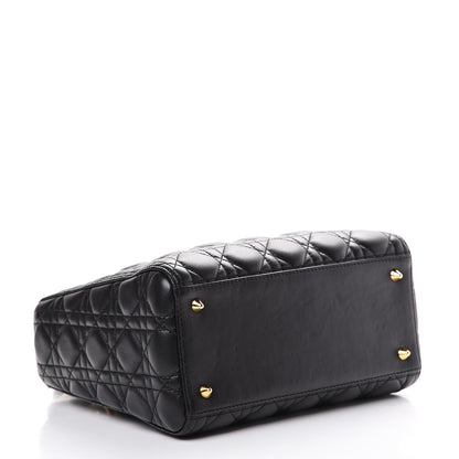 Christian Dior Lambskin Cannage Medium Lady Dior Black 3 of 11