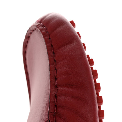 Gucci Clove Calfskin Monochrome Mens Interlocking G Driver Loafers 9.5 Red 11 of 12