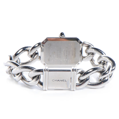 Chanel Stainless Steel Diamond Bezel 20mm Chain Premiere Quartz Watch Black S 4 of 6