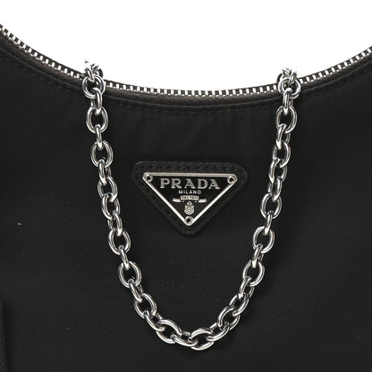Prada Nylon Re-Edition 2005 Shoulder Bag Black 8 of 10