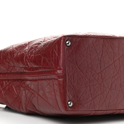 Chanel Aged Calfskin Large Shopping In Moscow Tote Burgundy 9 of 10