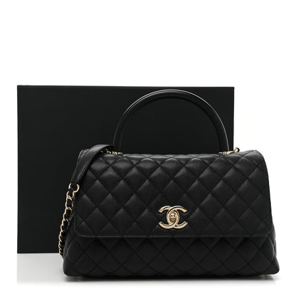 Chanel Caviar Quilted Small Coco Handle Flap Black 12 of 12