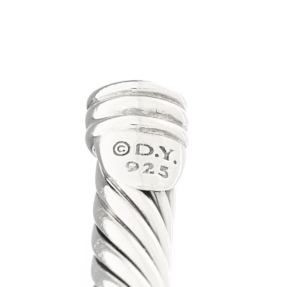 Sterling Silver Diamond 4mm X Cable Bracelet