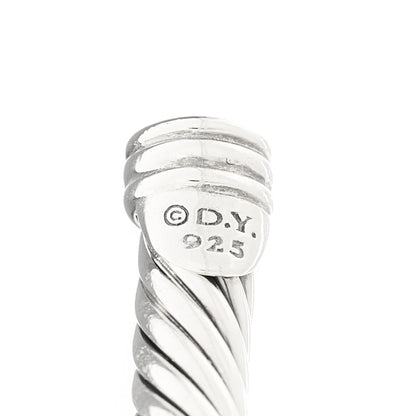 David Yurman Sterling Silver Diamond 4mm X Cable Bracelet 3 of 4
