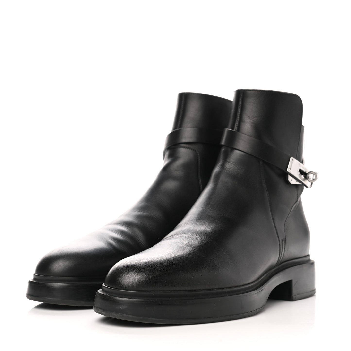 Calfskin Veo Ankle Boots 41.5 Black