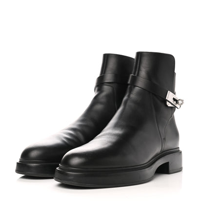 Hermes Calfskin Veo Ankle Boots 41.5 Black 3 of 9