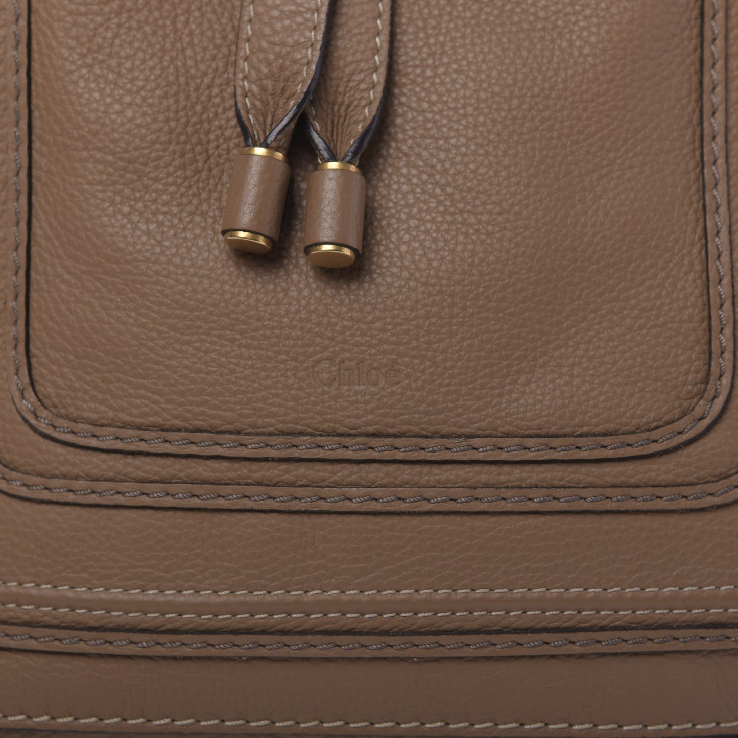 Calfskin Large New Marcie Tote Nut