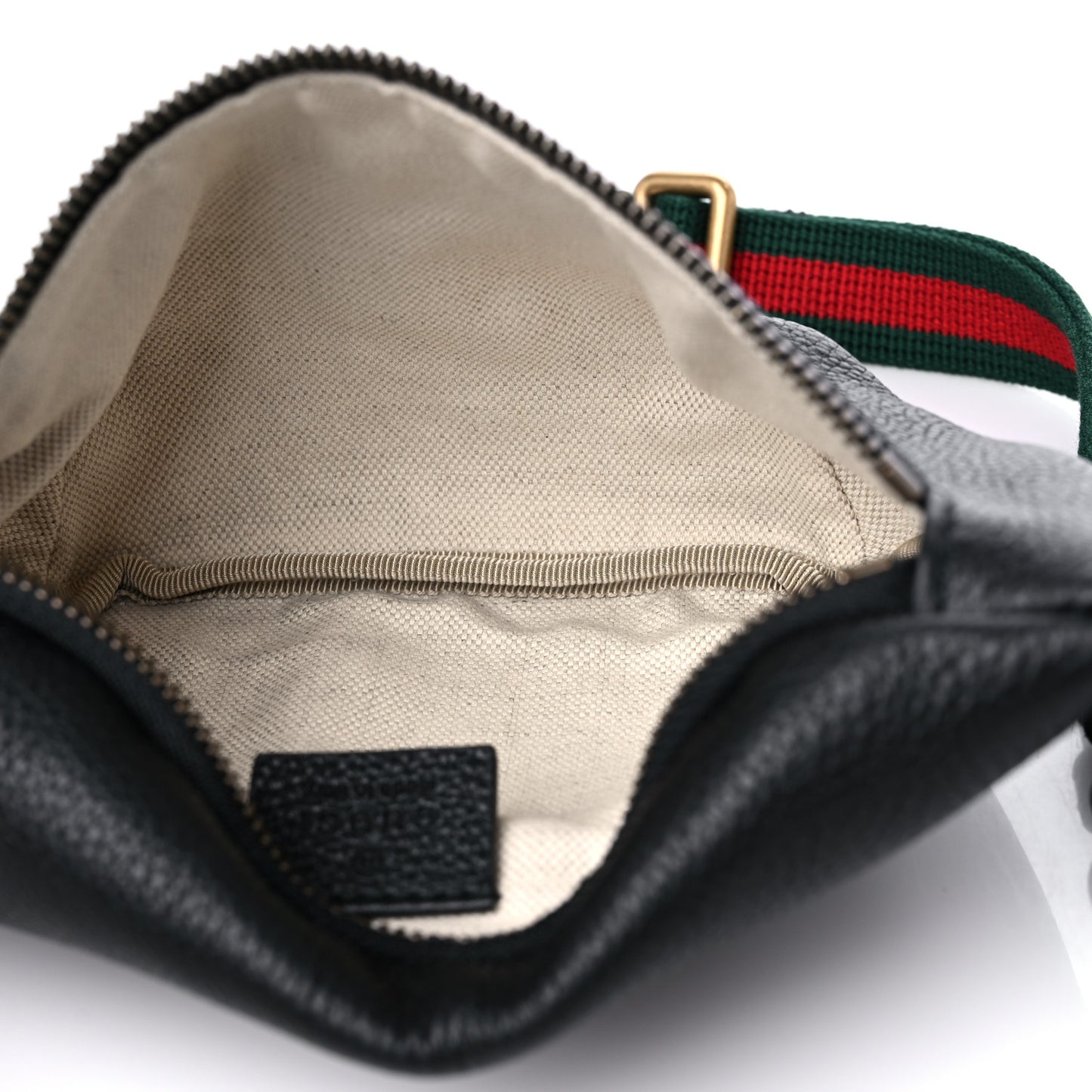 Grained Calfskin Small Logo Belt Bag Black