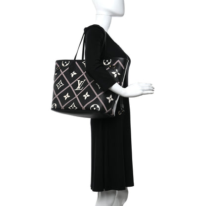 Louis Vuitton Empreinte Monogram Giant Broderies Neverfull MM Black 2 of 11