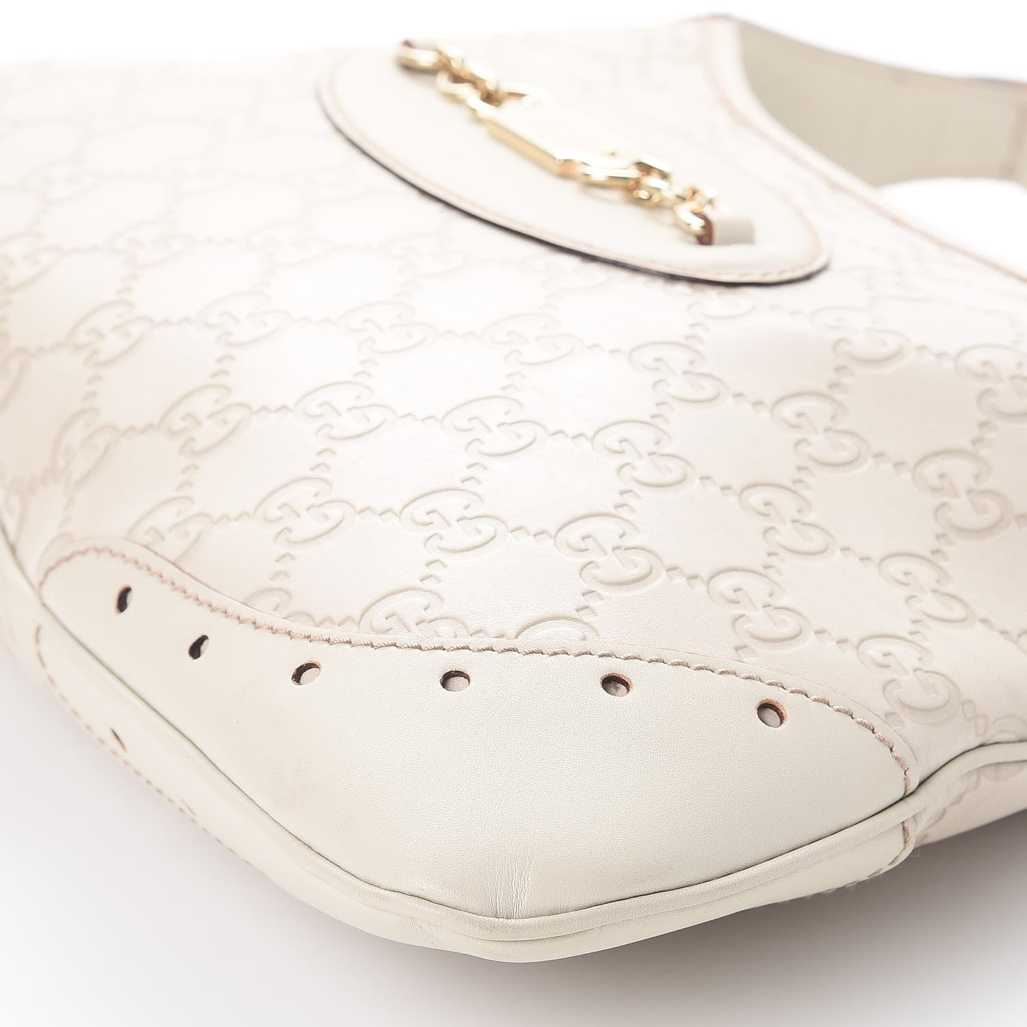 Gucci Guccissima Punch Hobo Bag White 14 of 14