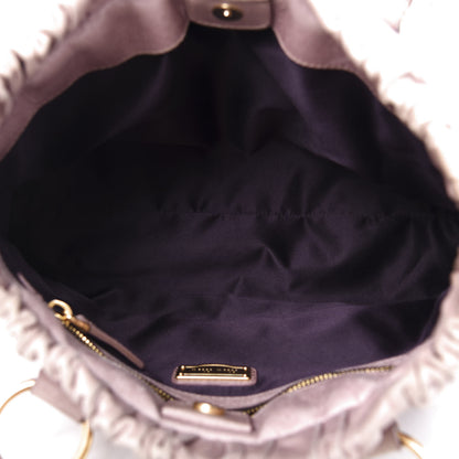 Miu Miu Vitello Lux Gathered Tote Mughetto 5 of 14