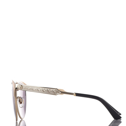 Gucci Round Metal GG0074S Sunglasses Gold 3 of 7