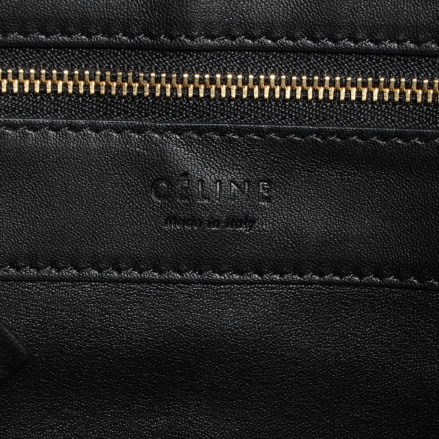 Celine Python Embossed Vertical Bi-Cabas Khaki Black 6 of 9