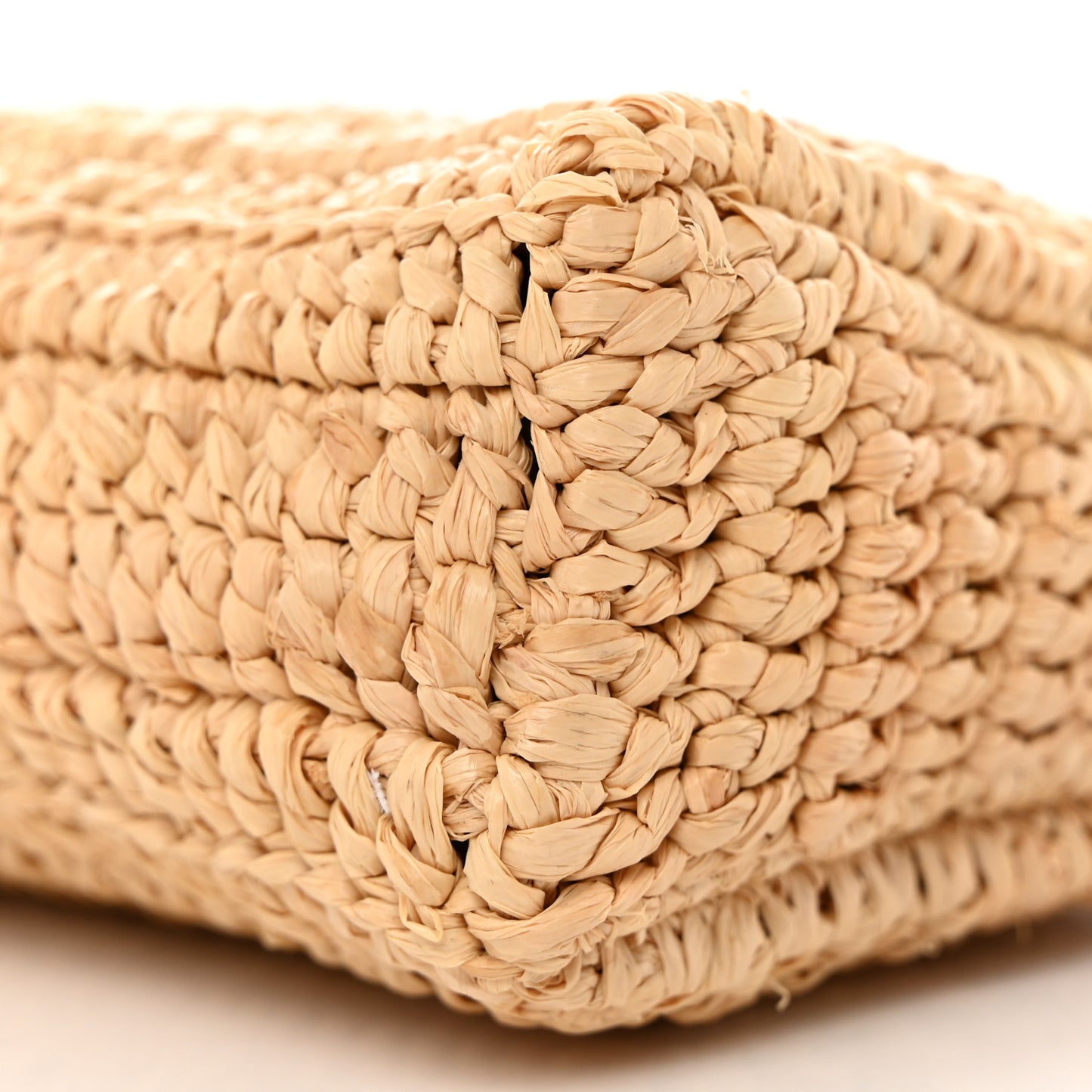 Raffia Calfskin Gaby Crossbody Bag Natural Brick
