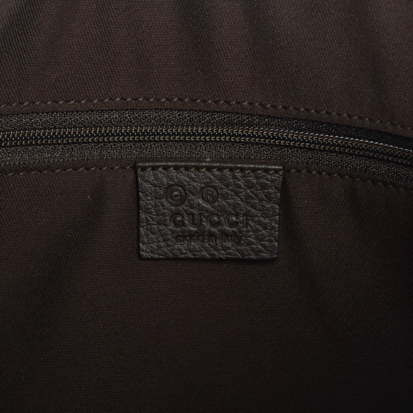 Denim Monogram Medium Abbey Tote Dark Brown