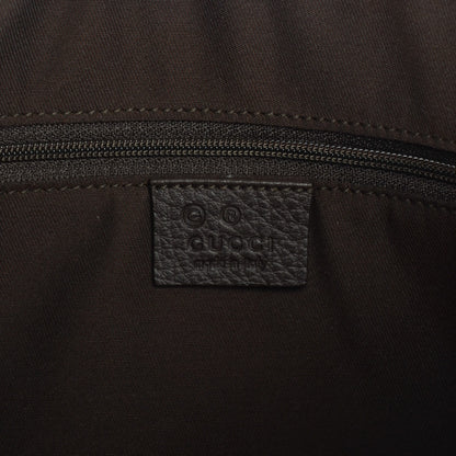 Gucci Denim Monogram Medium Abbey Tote Dark Brown 6 of 7