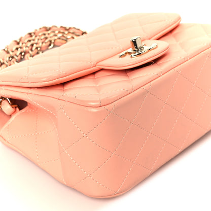 Chanel Lambskin Quilted Mini Square Flap Light Pink 10 of 11