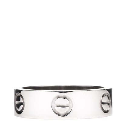 Cartier 18K White Gold 5.5mm LOVE Ring 52 6 3 of 5