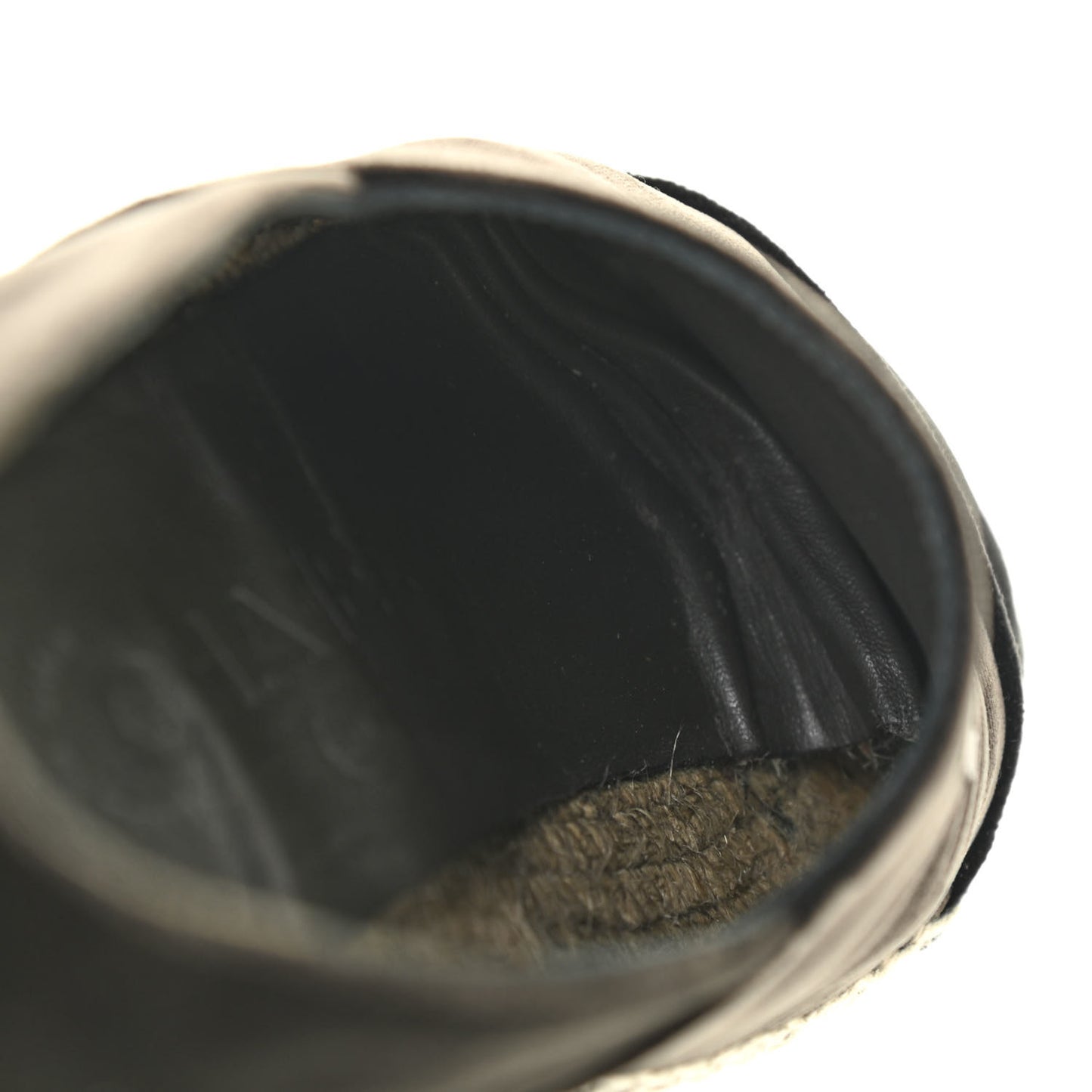 Velvet Logo Espadrilles 37 Grey Black