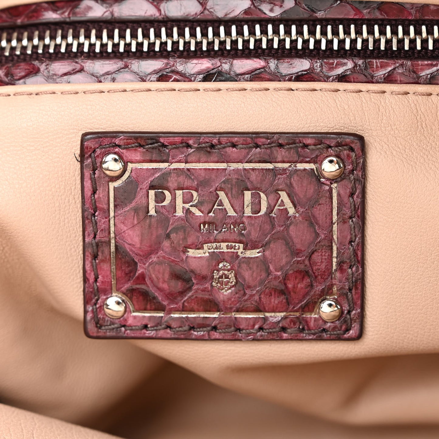 Fox Fur Snakeskin Chain Bag