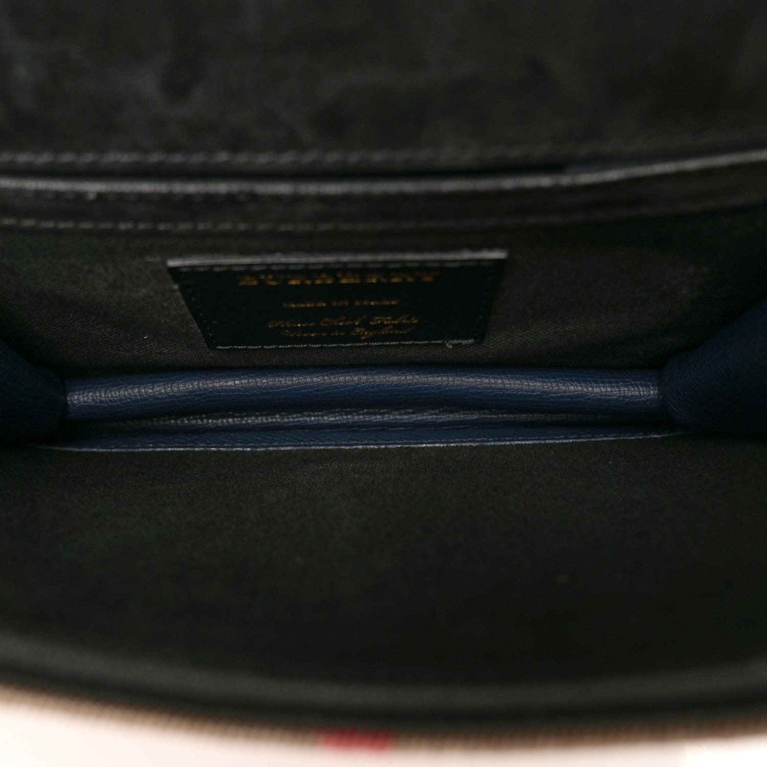 Burberry Derby Calfskin House Check Baby Macken Crossbody Bag Navy 5 of 12