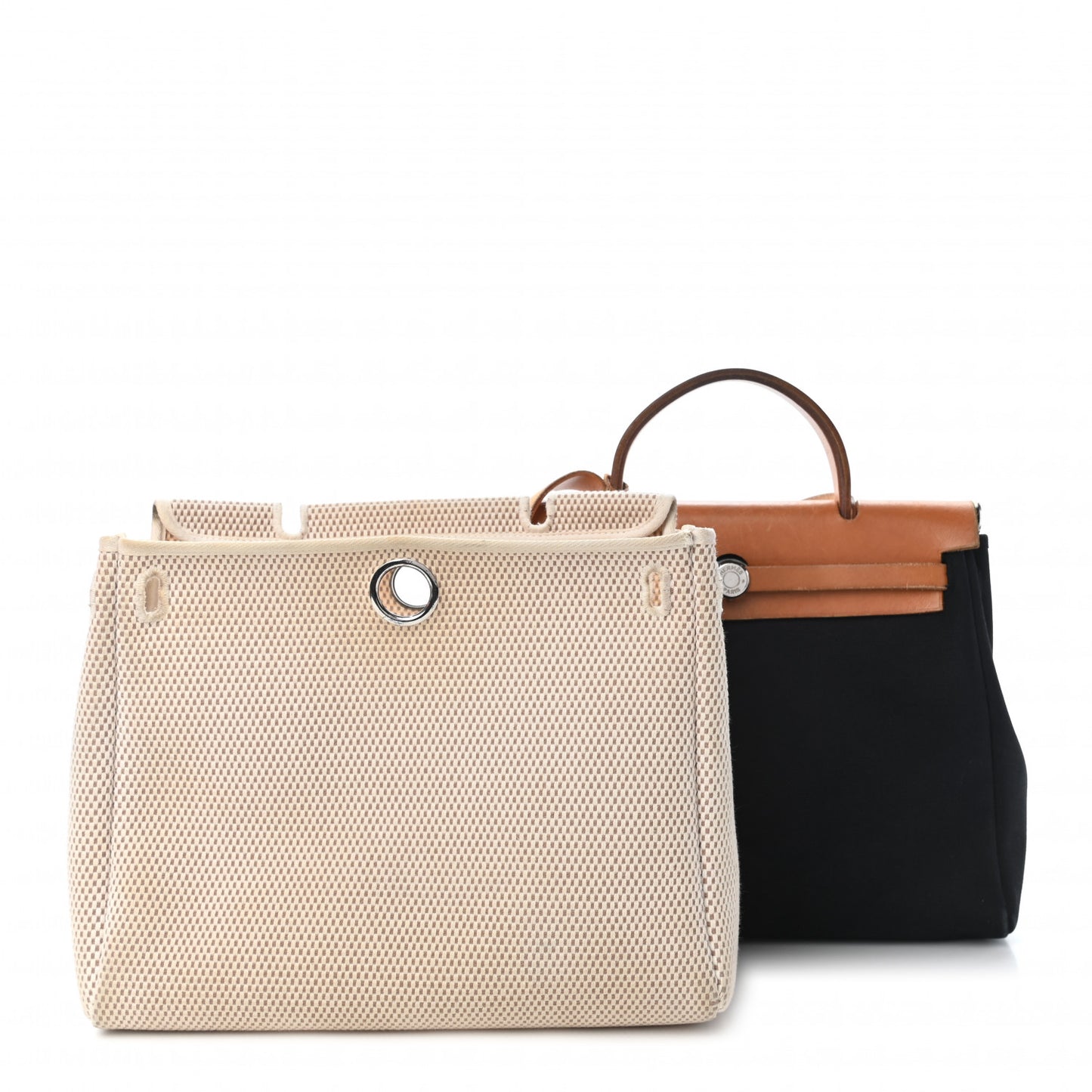 Toile Vache Calfskin Herbag PM 30 Black Natural