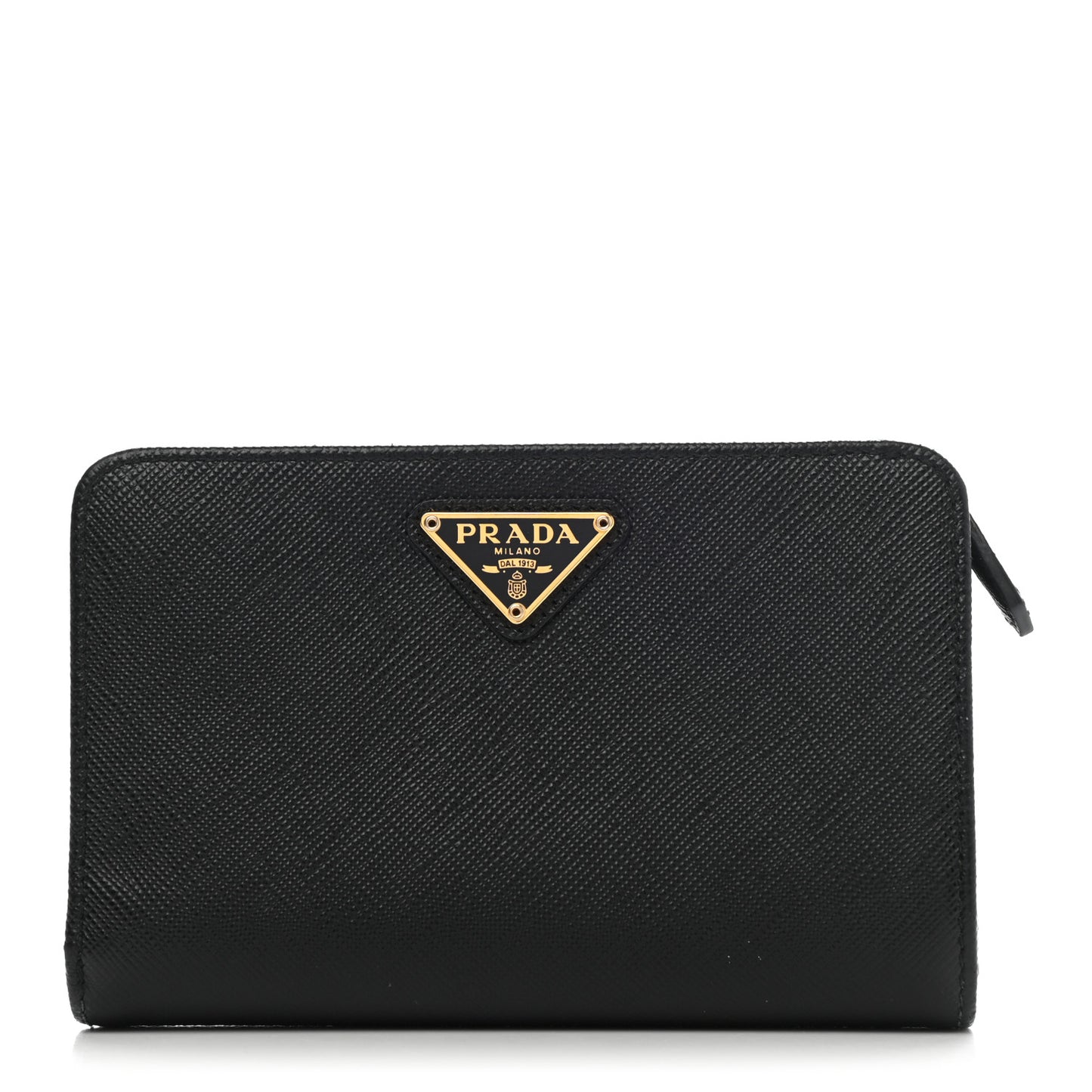 Saffiano Metal Compact Wallet Black