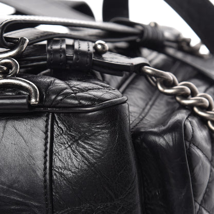 Chanel Aged Calfskin Quilted Large Casual Rock Backpack Black 11 of 15