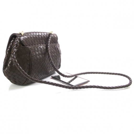 Bottega Veneta Woven Leather Shoulder Bag Ebano 3 of 11