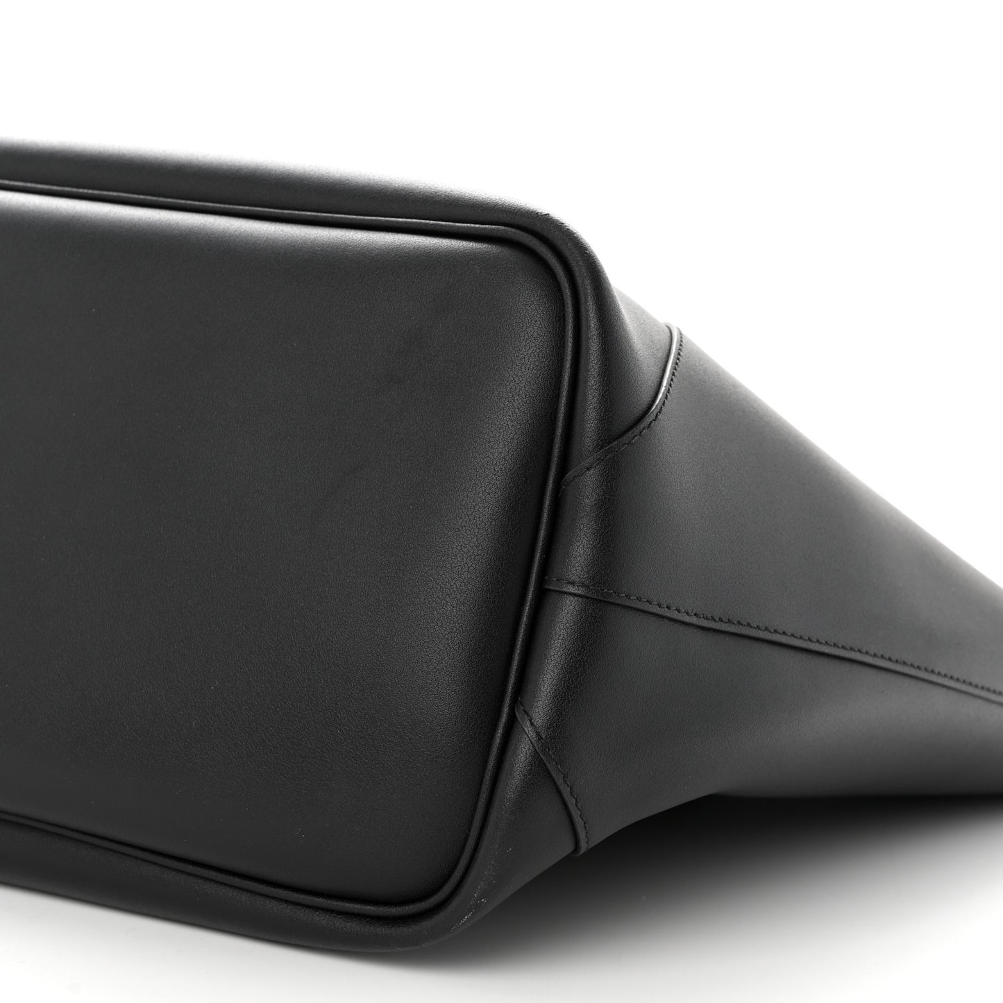 Smooth Calfskin Wing Shopper Tote Black White