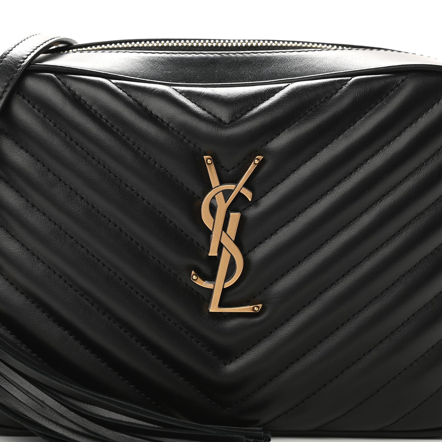 Calfskin Matelasse Monogram Lou Camera Bag Black
