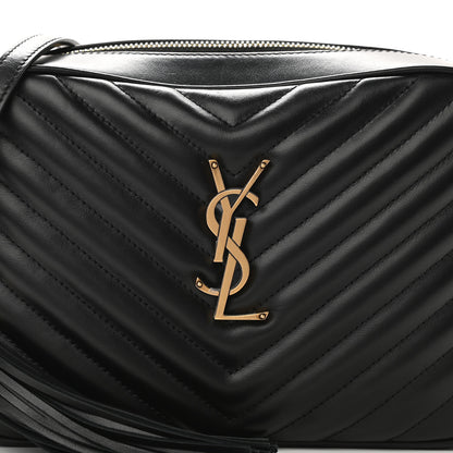 Saint Laurent Calfskin Matelasse Monogram Lou Camera Bag Black 7 of 9