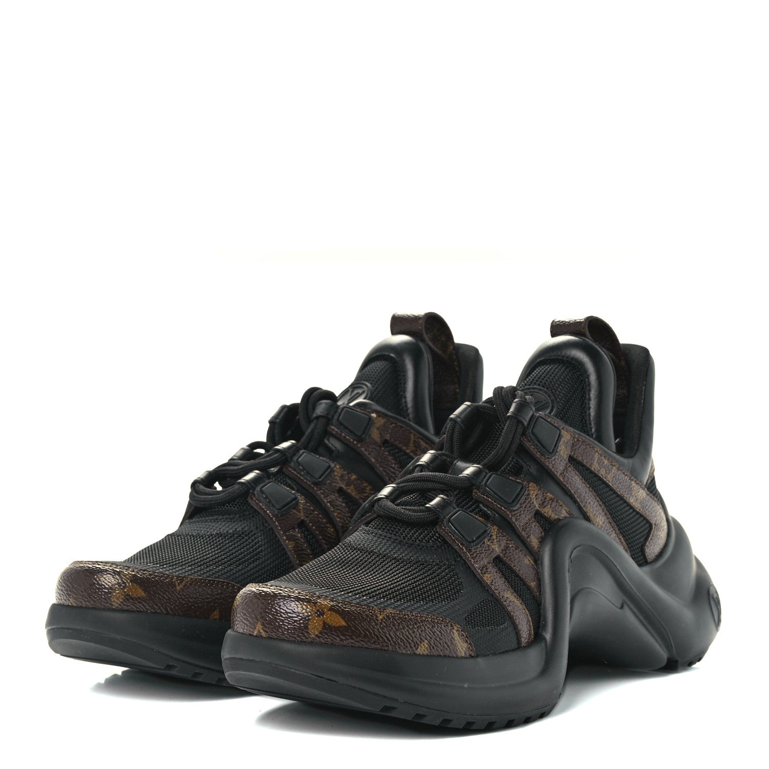 Louis Vuitton Calfskin Patent Monogram LV Archlight Sneakers 40.5 Black 3 of 11