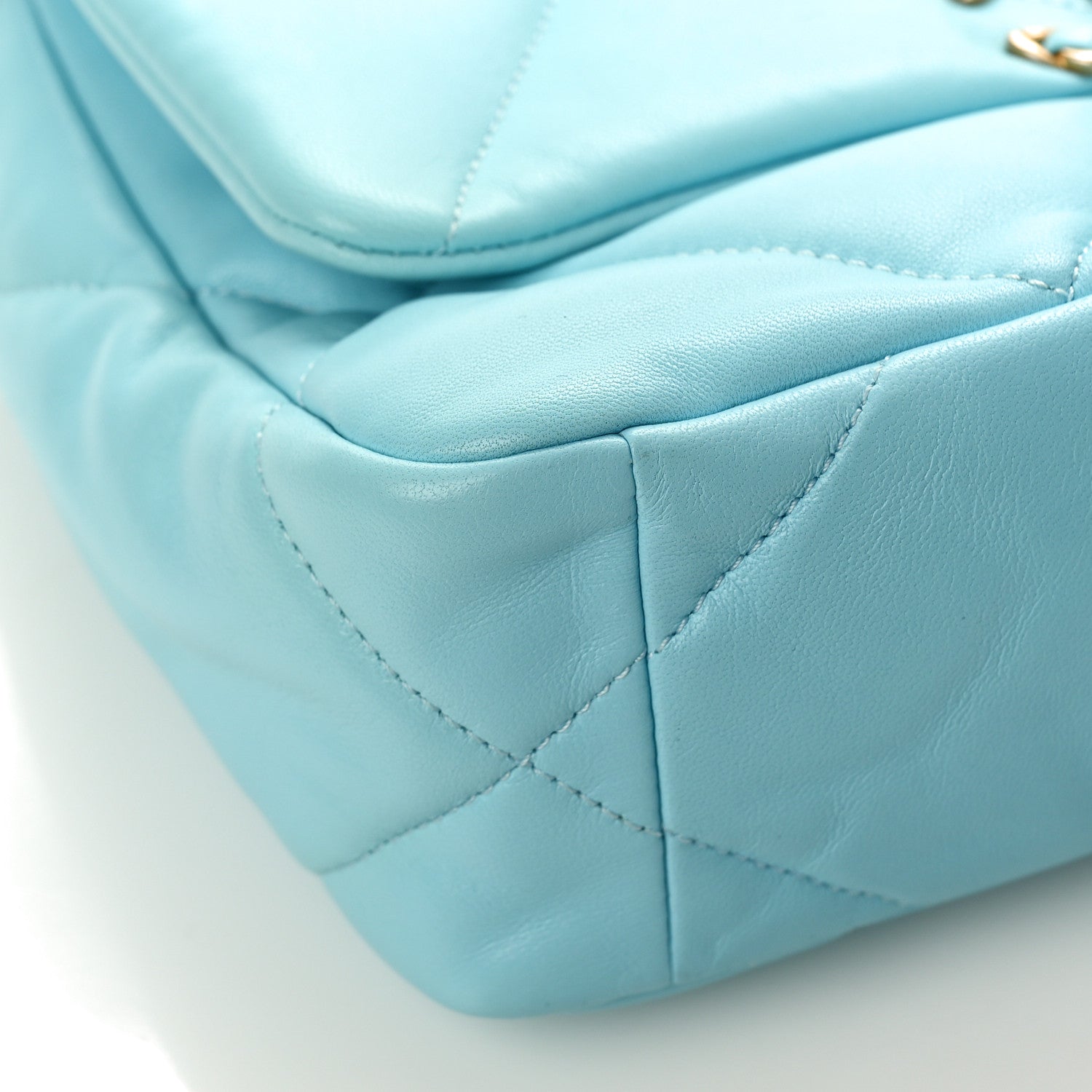 Chanel Lambskin Quilted Medium Chanel 19 Flap Light Blue 8 of 9