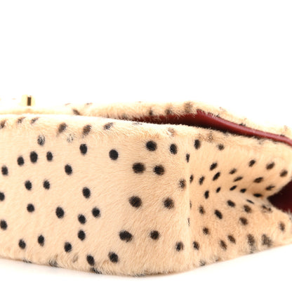 Chanel Pony Hair Cheetah Printed Creative Fabrics Flap Light Beige Black 10 of 11