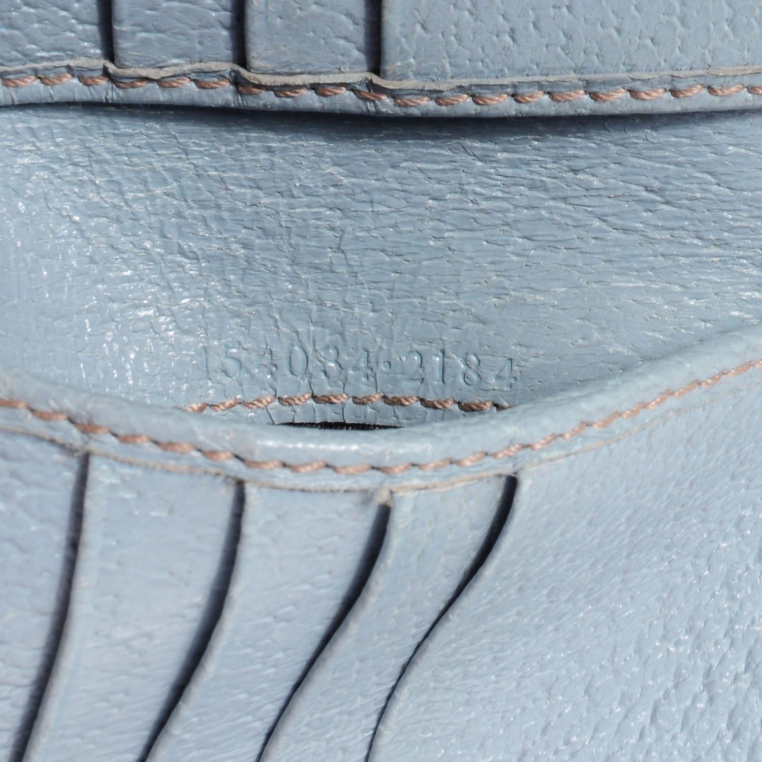 Gucci Leather Bamboo D Ring Compact Wallet Blue 6 of 6