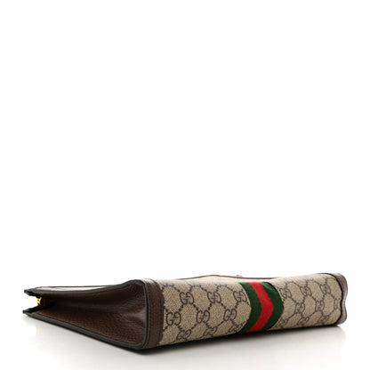 Gucci GG Supreme Monogram Web Ophidia Pouch Brown 4 of 9