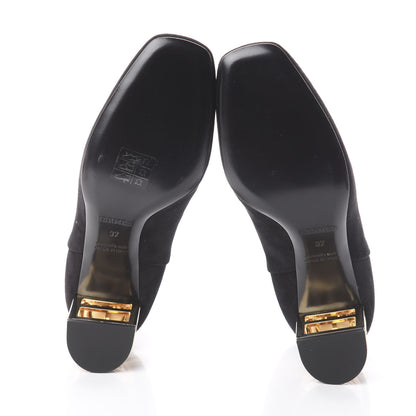 Hermes Suede Goatskin Womens Absolute Ankle Boots 37 Black 5 of 7