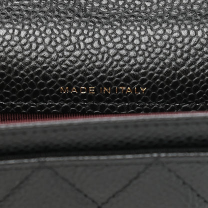 Chanel Caviar Quilted Flap Card Holder Wallet Black 7 of 9