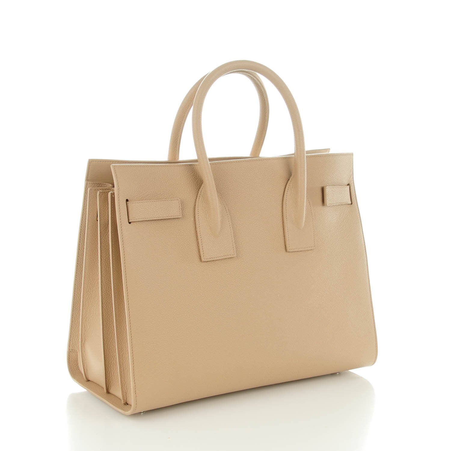 Saint Laurent Grained Calfskin Small Sac De Jour Dark Beige 3 of 7