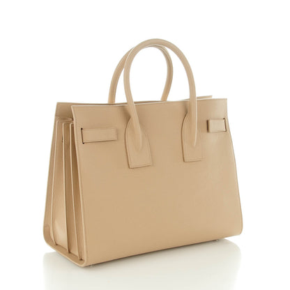 Saint Laurent Grained Calfskin Small Sac De Jour Dark Beige 3 of 7
