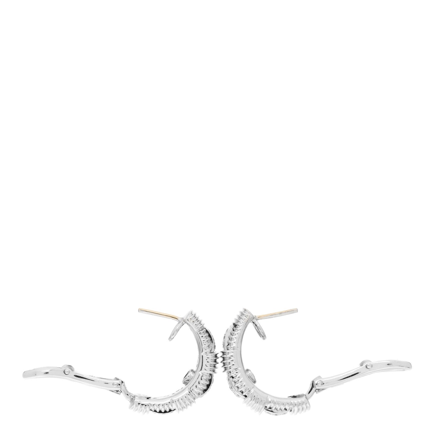 18K White Gold Diamond Narrow Appassionata Earrings