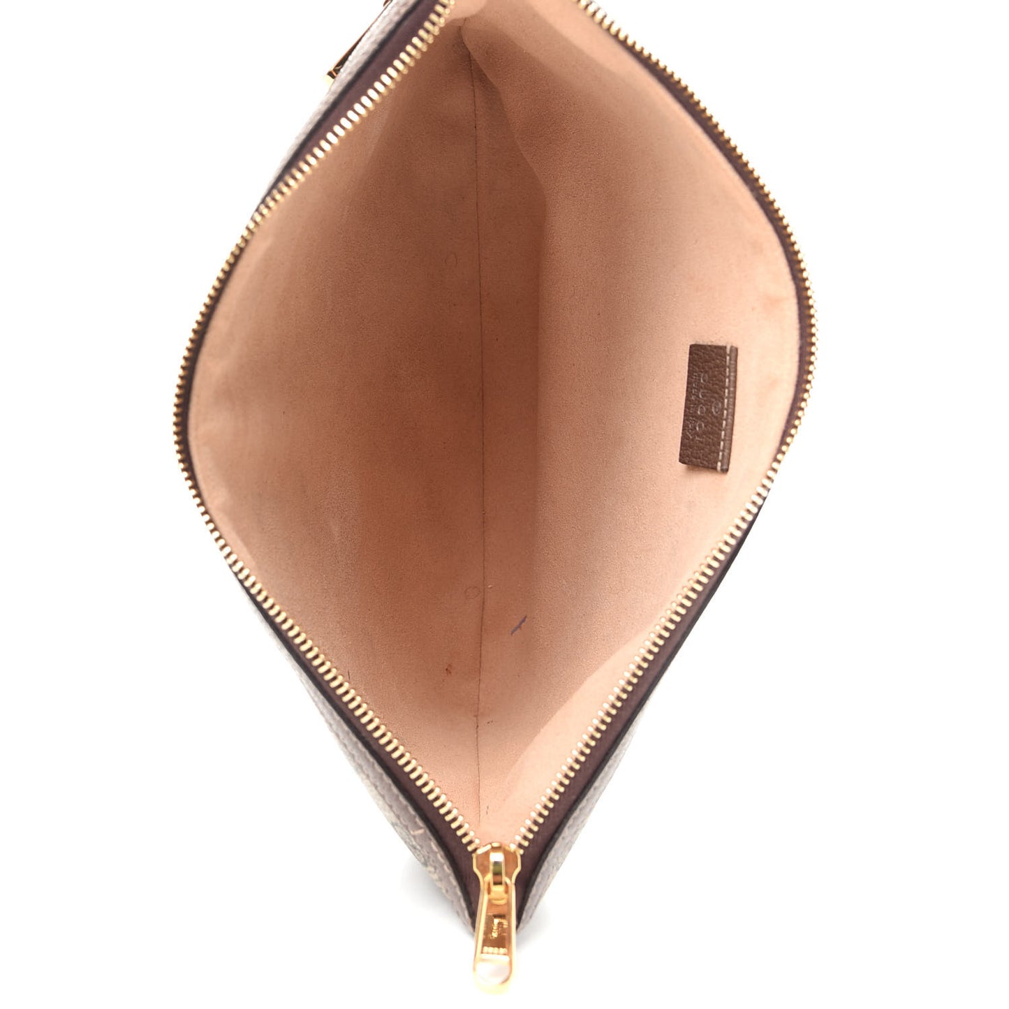 GG Supreme Monogram Large Ophidia Pouch Clutch Brown