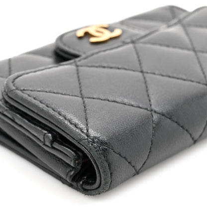Chanel Lambskin Quilted Flap Card Holder Black 10 of 11