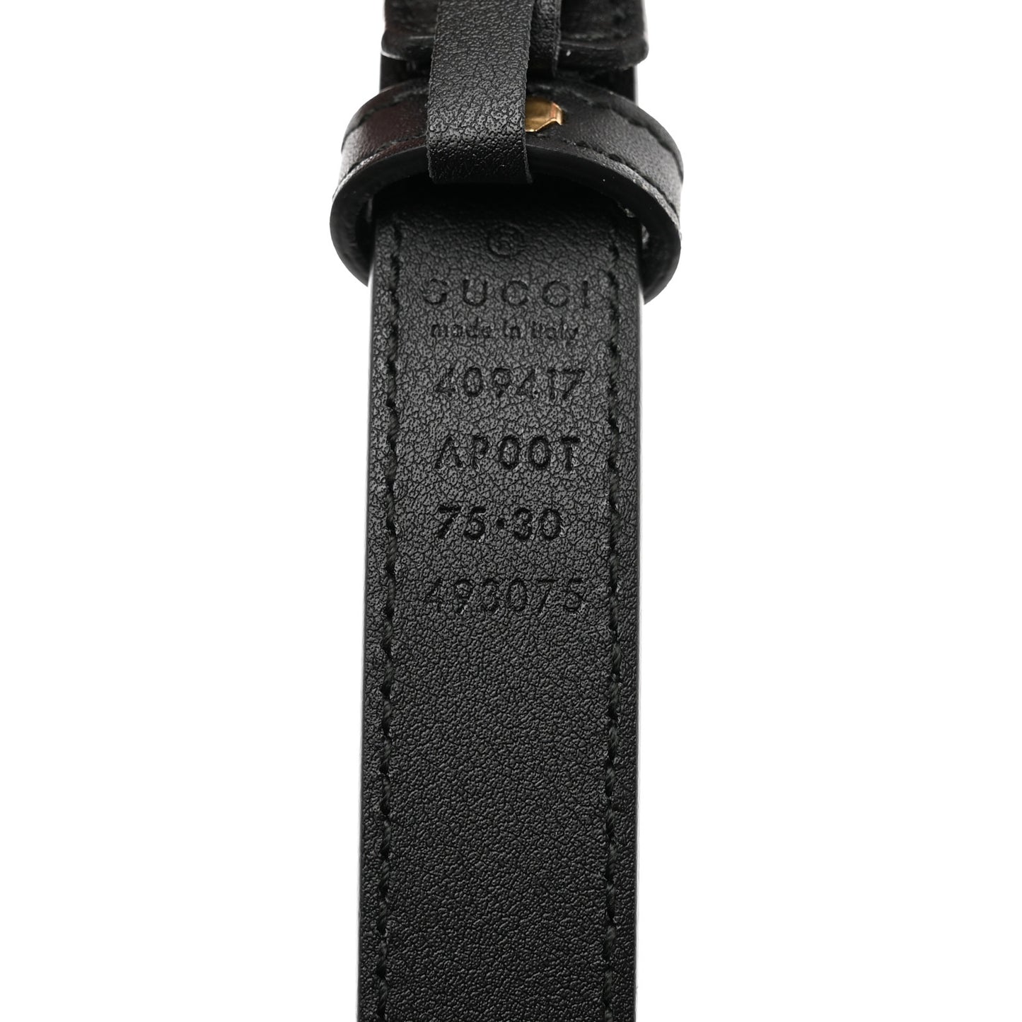 Calfskin Double G 20mm Belt 75 30 Black